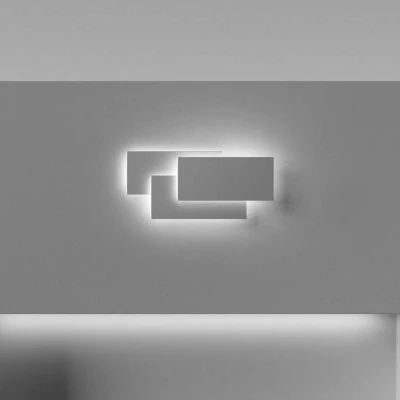 Afbeelding van LED wandlamp Trame wit