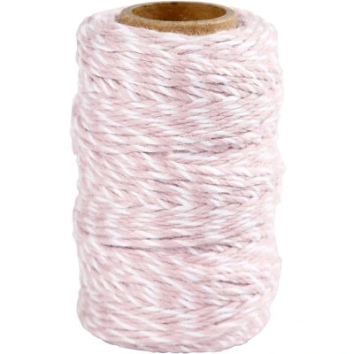 Afbeelding van Colortime Gestreept Koord Roze 50 Meter