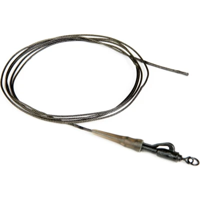 Afbeelding van Korda Leadcore Leaders Hybrid Lead Clip Ring Swivel 1m (3 pcs) Kleur : Weed Silt