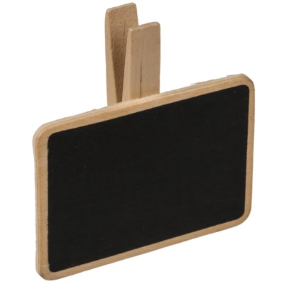 Afbeelding van Houten schrijfbordje met knijper 7x7cm