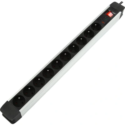 Afbeelding van Logon LPS030 Stekkerdoos met overspanningsbeveiliging (10 stopcontacten)