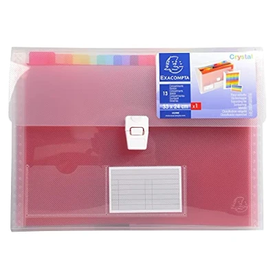 Afbeelding van Exacompta 55298e Sorteermap Crystal, 13 vakken, 24 x 32 cm, polypropyleen