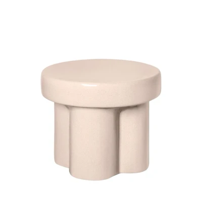 Afbeelding van Blomus Toru bijzettafel / kruk H32cm D40cm lily white