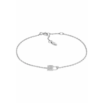 Afbeelding van Fossil dames Schakelarmband van Zilver met zirkonia JFS00625040 in de kleur