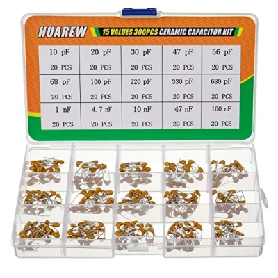 Afbeelding van HUAREW 15 Waarden 300 stuks Keramische condensator 10 680 pF en 1 100 nF classificatie kit