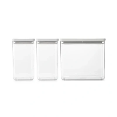 Afbeelding van Brabantia Tasty+ Stapelbare Voorraadpot Set Van 3 Lichtgrijs