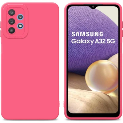 Afbeelding van Cadorabo Hoesje geschikt voor Samsung Galaxy A32 5G in Fluid ROOD Beschermhoes gemaakt van flexibel TPU silicone Cover Case