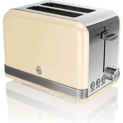 Afbeelding van Swan 2 Slot Retro Broodrooster ST19010CN Cream