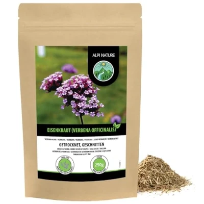 Image de Alpi Nature Verveine Tisane 250g, Herbe Séchée et Coupée, Verbena Officinalis, Thé en Vrac