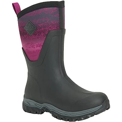 Afbeelding van Muck Boots Arctic Sport Mid regenlaarzen voor dames, Magenta zwart
