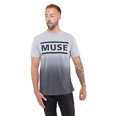 Afbeelding van Muse Logo Heren T shirt S Wit/Grijs