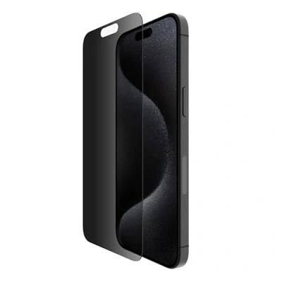 Image de Belkin ScreenForce Pro Protection d&#039;écran pour téléphone portable 2.5D verre avec filtre de confidentialité Apple iPhone 15 Max