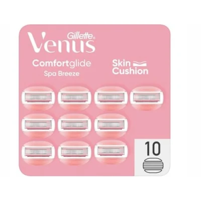 Image de Gillette Venus Comfortglide Spa Breeze Lot de 10 lames rasoir pour femme 3 intégrées un rasage lisse et près qui dure
