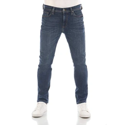 Afbeelding van Mustang Heren Jeans Broeken Vegas slim Fit Blauw Volwassenen Denim Jeansbroek