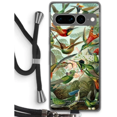 Afbeelding van Case Company® hoesje met Koord geschikt voor Google Pixel 7 Pro Haeckel Trochilidae Telefoonhoesje Zwart Bescherming aan alle Kanten en Over de Schermrand