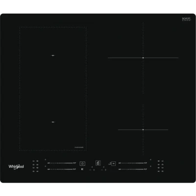 Afbeelding van Whirlpool Wl S7960 Ne Inductiekookplaat, 59 Cm,4 Zones (1 Flexi Oval), 4 Boosters, Automatische Functies, Timer, Power Management,kinderslot, Pulsar