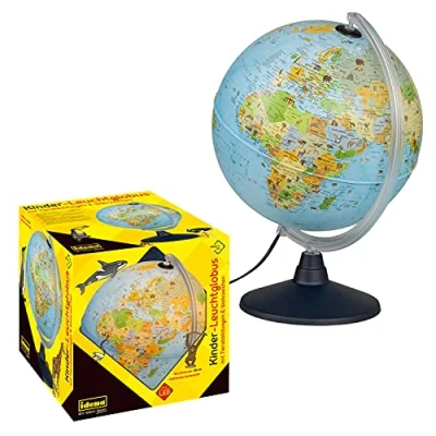 Afbeelding van Idena 22059 Lichtbol met dierenillustraties, ledverlichting en aan/uit schakelaar diameter ca. 30 cm afbeelding van politieke kaart