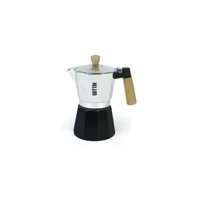 Afbeelding van Italiaanse Koffiepot Quttin Hout Aluminium 6 Kopjes
