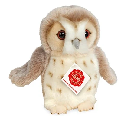 Afbeelding van Hermann Teddy Knuffeldier Uil zachte pluche stof premium knuffels beige/wit 20 cm Uilen
