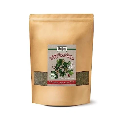 Afbeelding van Biojoy Biologische meidoornthee (500 gr), gedroogd en gesneden, Meidoornbladeren (Crataegus Monogyna)