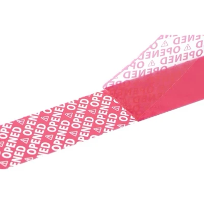 Afbeelding van Kortpack Security Tape (tamper evident) 50mm X 50mtr. Rood transparant (1 Rol)