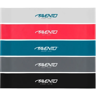 Afbeelding van Avento Fitness Weerstandsbanden Set Latex 5 Niveaus