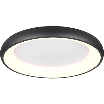 Afbeelding van Plafondlamp Cardona, Ø 62 cm, mat zwart, metaal, CCT