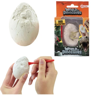 Afbeelding van Toi toys Dinosaurus Uithak ei Wit 8 Cm