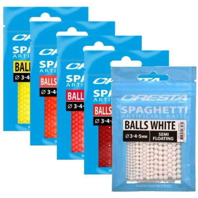 Afbeelding van Cresta Spaghetti Balls Xlarge (6 7 8mm) Kleur : White
