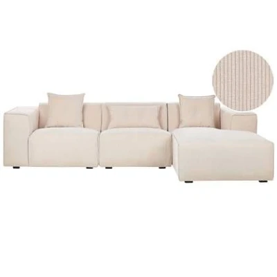 Afbeelding van DOLVA Hoekbank Beige Linkerzijde 294 cm Corduroy
