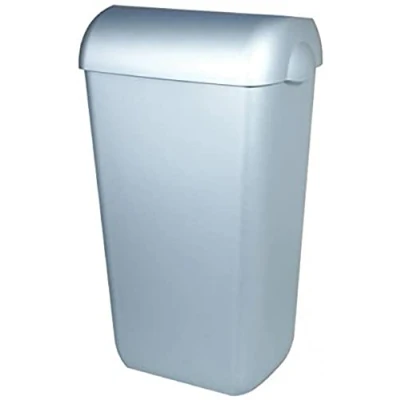 Afbeelding van PlastiQline Afvalbak Half open Kunststof RVS look Inhoud: 43 liter