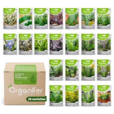 Afbeelding van Organifer Kruidenzaden Pakket 22 Culinaire Soorten