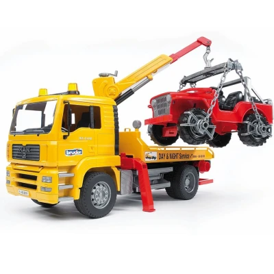 Afbeelding van Bruder sleepauto met Jeep MAN TGA 1:16