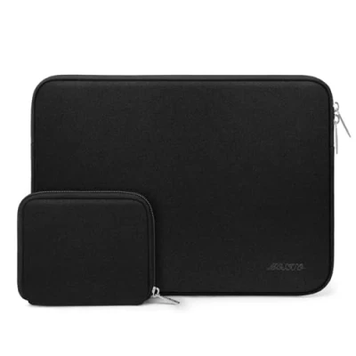 Image de MOSISO Housse Compatible 13 13,3 Pouces Laptop, Laptop Sleeve Néoprène Hydrofuge Sac avec Petite Pochette, Noir