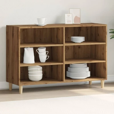 Afbeelding van Dressoir 103,5x35x70 cm bewerkt hout artisanaal eikenkleurig