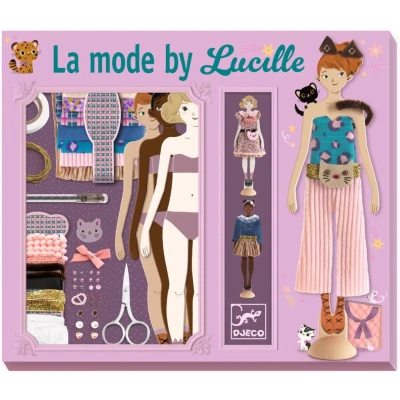 Afbeelding van Djeco knutselset aankleedpoppen fashion by lucille