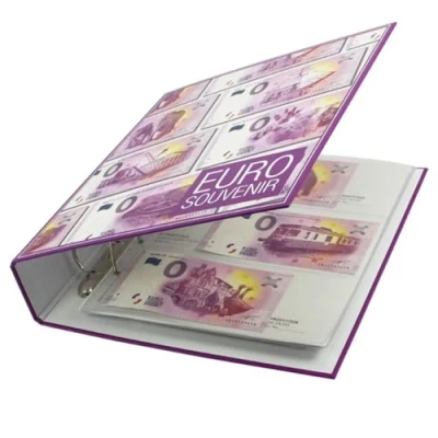 Afbeelding van Safe Safe, FCm, Album (4 rings) geschikt voor 0 Euro Bankbiljetten incl. 5 bladen Designprint afm: 250x285x60 mm. per st.