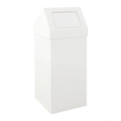Afbeelding van Prullenbak Carro Push 55ltr pushklep wit