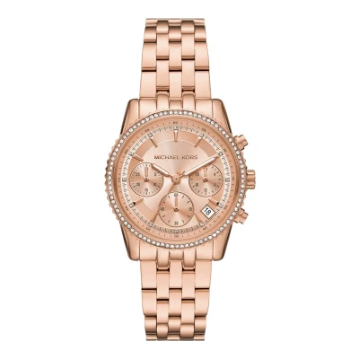 Afbeelding van Michael Kors dames Ritz horloge MK7531 in de kleur Roségoud
