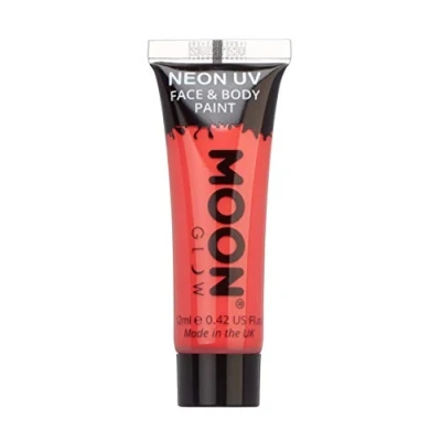 Image de NEON peinture visage et corps rouge tube de 12 ml