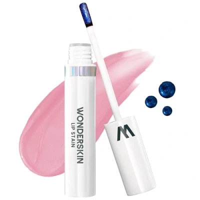 Image de Wonderskin Wonder Blading Lip Stain Masque, Vandfast Pink, Transfer Proof Naturlig Stain, Langtidsholdbar Tint (Beautiful Masque)