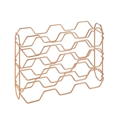 Afbeelding van Metaltex Hexagon Flessenhouder Voor 15 Flessen 43X12X34 Cm Koper