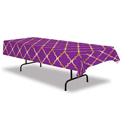 Afbeelding van Beistle Tafelkleed 2 delig 137 x 274 3 cm lila goud