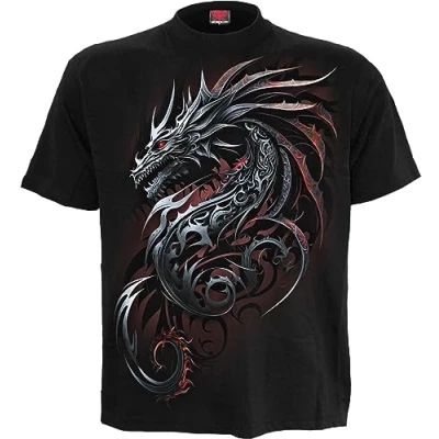 Afbeelding van Spiral T shirt voor heren, zwart.