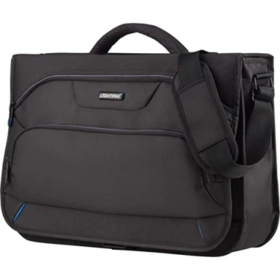 Afbeelding van Lightpak Laptop Schoudertas Solar Zwart/Blauw