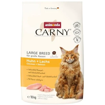 Afbeelding van 10kg animonda Carny Large Breed kip + zalm droogvoer voor katten