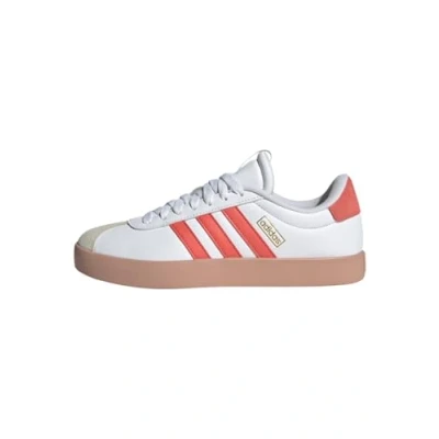 Afbeelding van adidas Vl Court 3.0 damesschoenen, Ftwr White Preloved Scarlet Gold Met