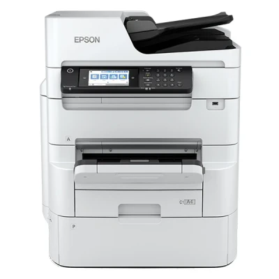 Image de Epson WorkForce Pro RIPS WF C879R Imprimante multifonctions couleur jet d&#039;encre A3 (297 x 420 mm) (original) (support) jusqu&#039;à 22 ppm (copie) 13 (impression) 800 feuilles 33.6 Kbits/s Gigabit LAN Wi Fi(n) USB 3.0 h�