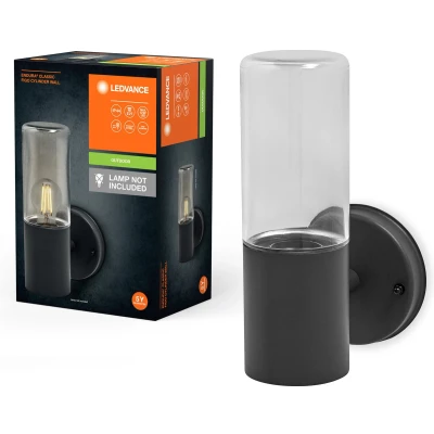Afbeelding van LEDVANCE ENDURA CLASSIC FIGO CYL W buitenlantaarn, wandlamp, donkergrijs, edelstaal, snelle en eenvoudige installatie, beschermingsklasse IP44, flexibel gebruik in buitenruimtes