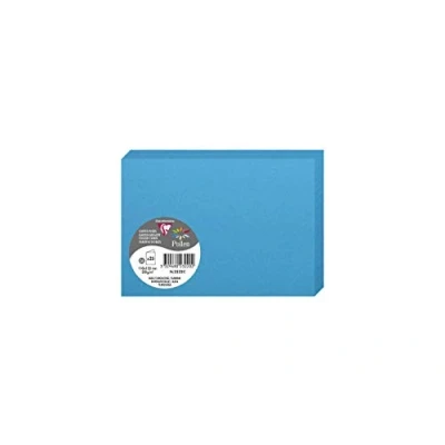 Afbeelding van Clairefontaine 2322C verpakking met 25 dubbele kaarten formaat C6, 11 x 15,5 cm, 210 g/m², kleur: turkooisblauw, uitnodigingskaarten voor evenementen en overeenstemming, stuifmeel serie, premium papier, glad